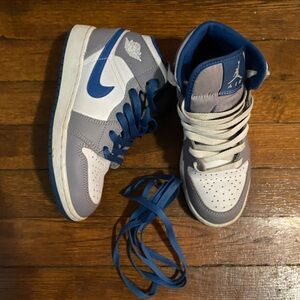 Jordan Kids Gray and Blue Sneakers
